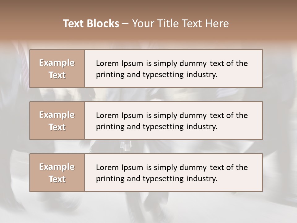 A Group Of Business People Walking Down A Street PowerPoint Template