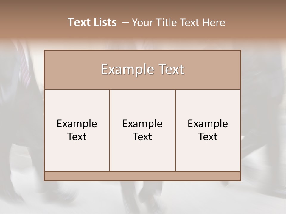 A Group Of Business People Walking Down A Street PowerPoint Template