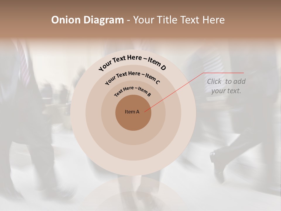 A Group Of Business People Walking Down A Street PowerPoint Template