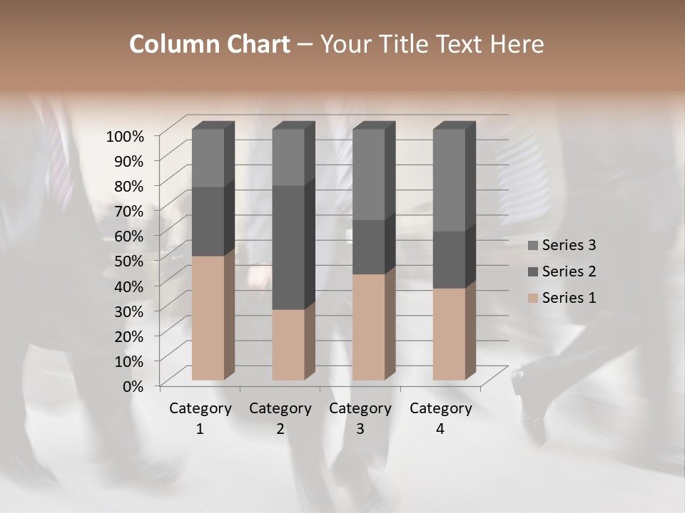 A Group Of Business People Walking Down A Street PowerPoint Template