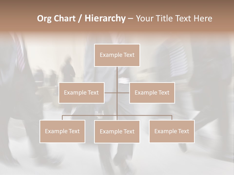 A Group Of Business People Walking Down A Street PowerPoint Template