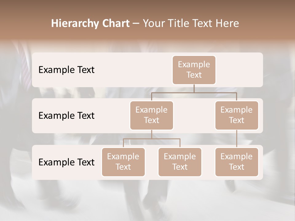 A Group Of Business People Walking Down A Street PowerPoint Template