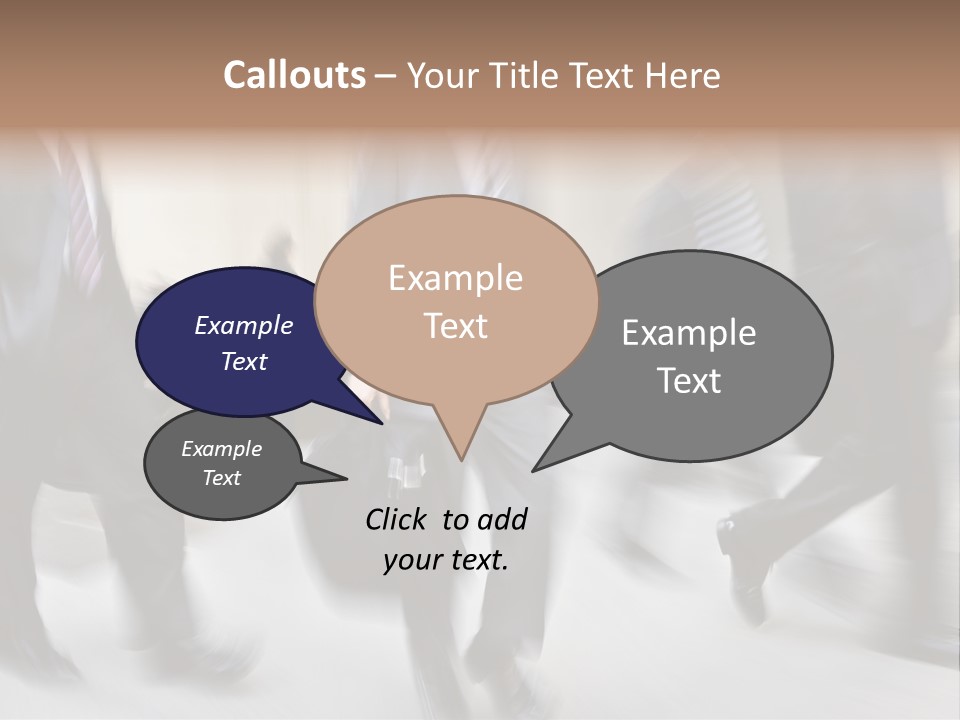 A Group Of Business People Walking Down A Street PowerPoint Template