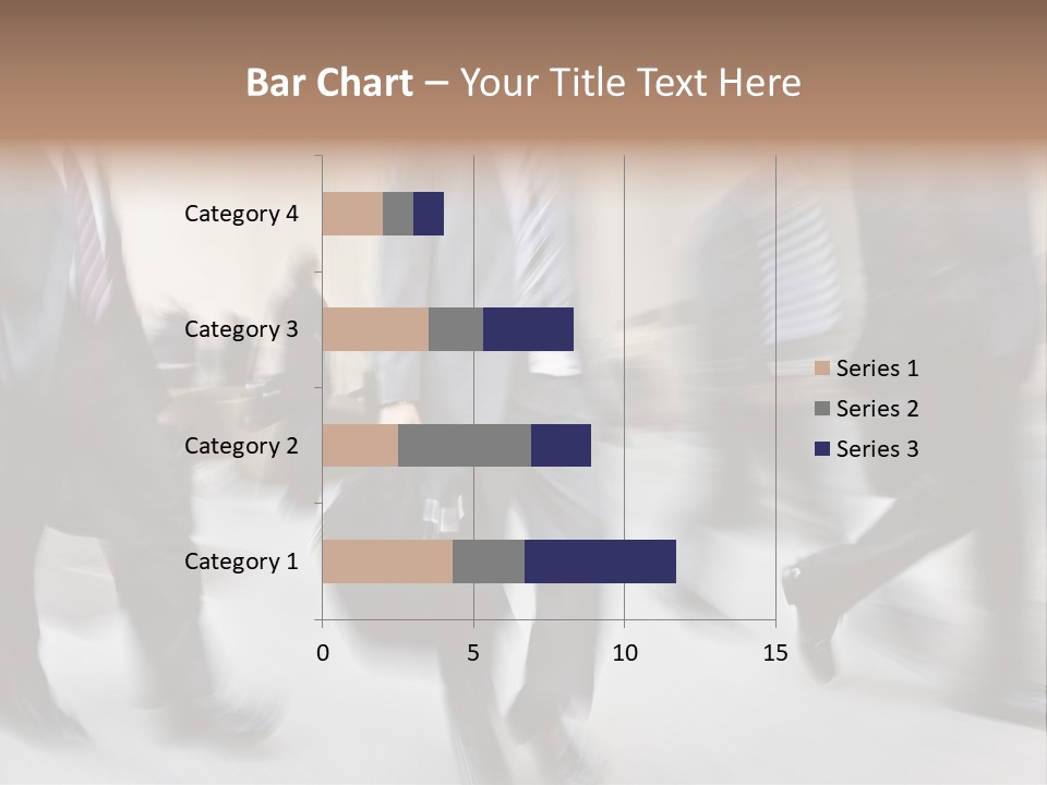 A Group Of Business People Walking Down A Street PowerPoint Template