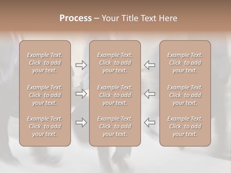 A Group Of Business People Walking Down A Street PowerPoint Template