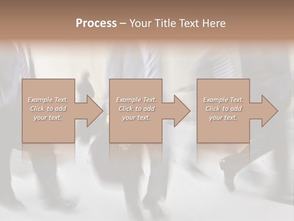 A Group Of Business People Walking Down A Street PowerPoint Template