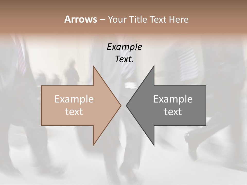 A Group Of Business People Walking Down A Street PowerPoint Template