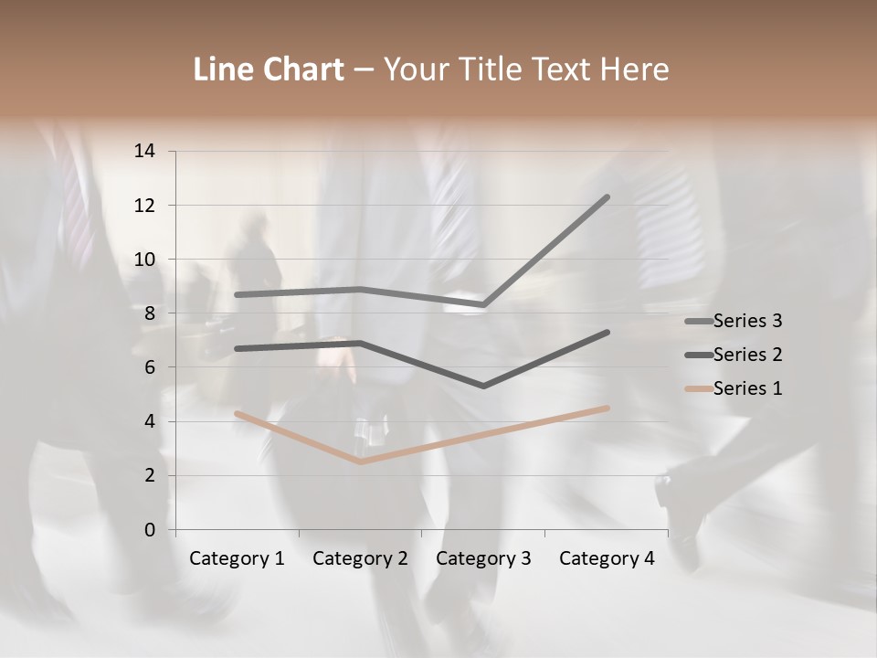 A Group Of Business People Walking Down A Street PowerPoint Template