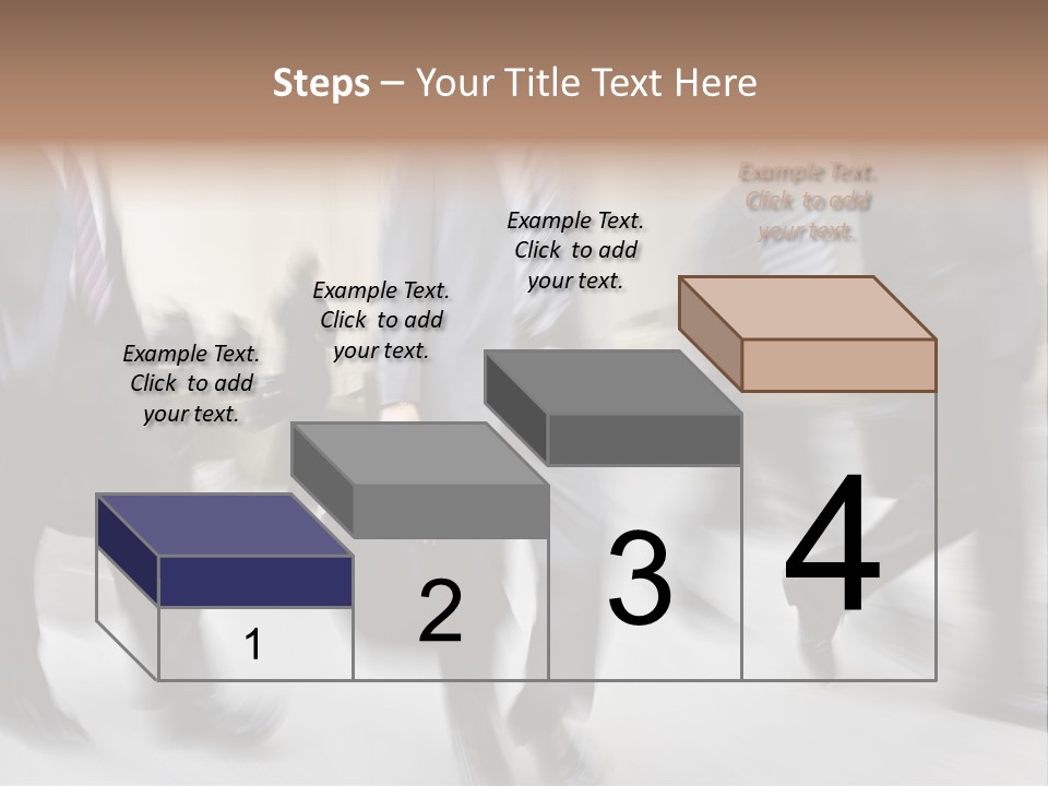 A Group Of Business People Walking Down A Street PowerPoint Template