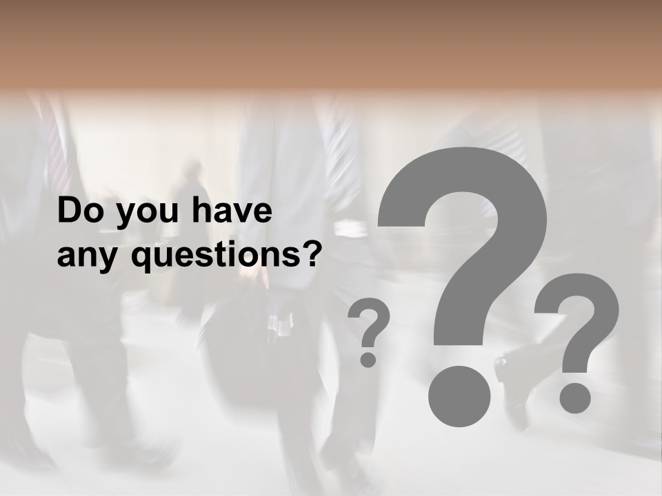 A Group Of Business People Walking Down A Street PowerPoint Template