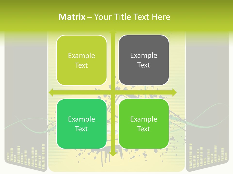 A Yellow And Black Background With A Cassette PowerPoint Template