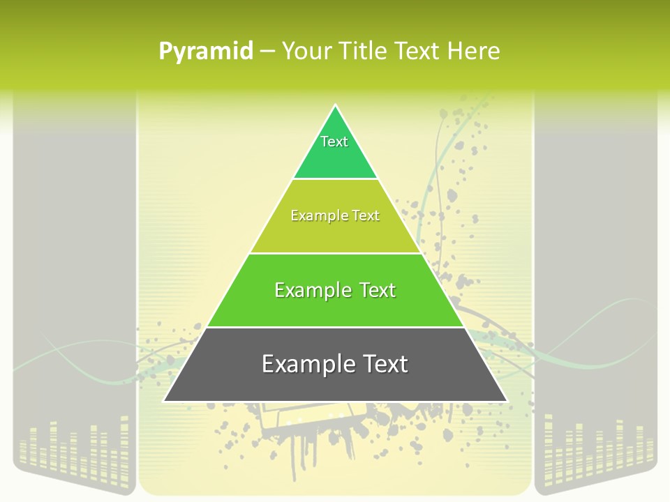 A Yellow And Black Background With A Cassette PowerPoint Template