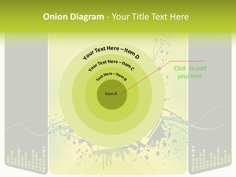 A Yellow And Black Background With A Cassette PowerPoint Template