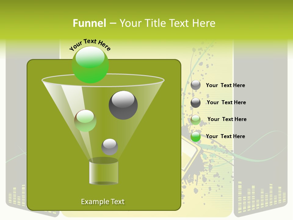 A Yellow And Black Background With A Cassette PowerPoint Template