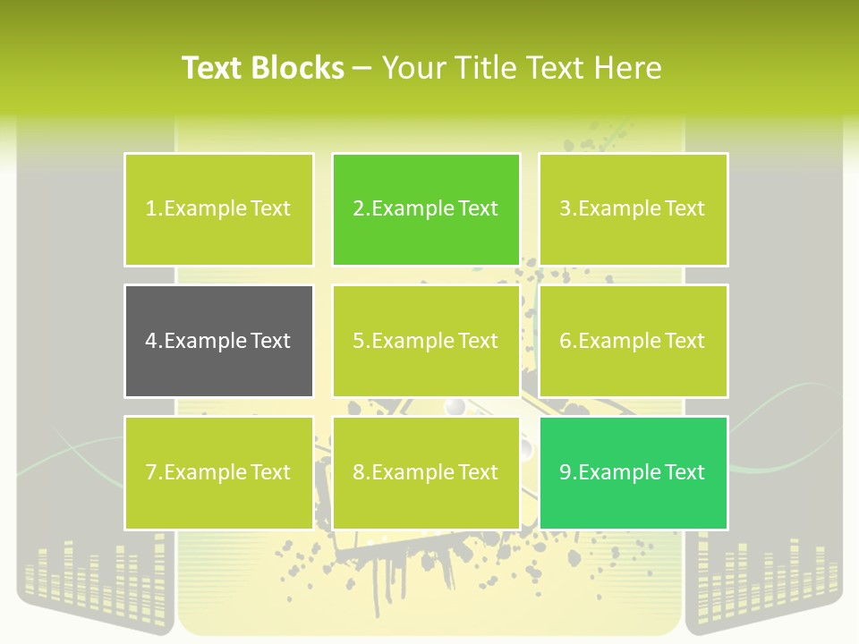 A Yellow And Black Background With A Cassette PowerPoint Template