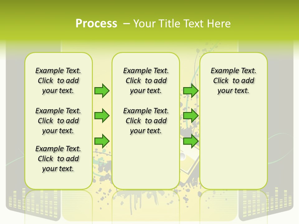 A Yellow And Black Background With A Cassette PowerPoint Template