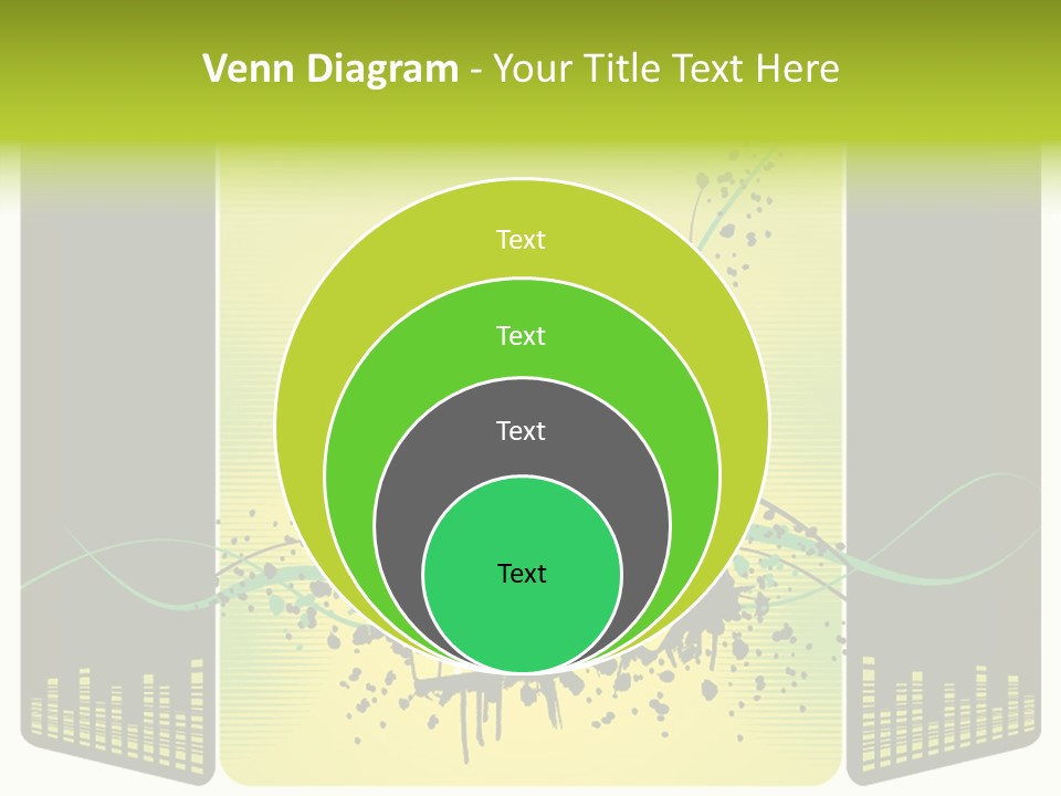 A Yellow And Black Background With A Cassette PowerPoint Template