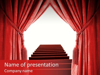 Theatrical Entrance Enter PowerPoint Template