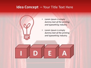 Theatrical Entrance Enter PowerPoint Template