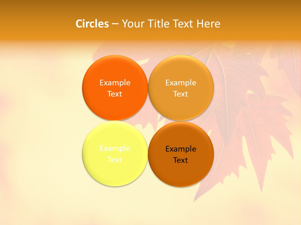 A Leaf Is Shown On A Yellow And Orange Background PowerPoint Template