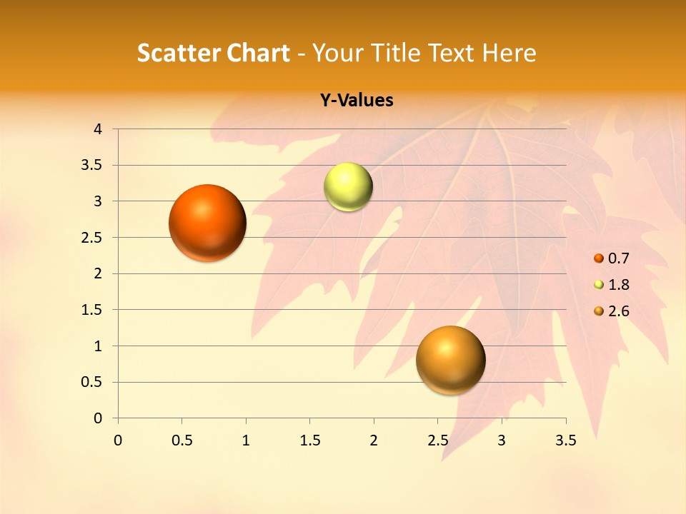 A Leaf Is Shown On A Yellow And Orange Background PowerPoint Template