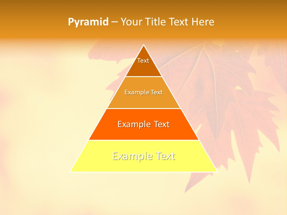 A Leaf Is Shown On A Yellow And Orange Background PowerPoint Template