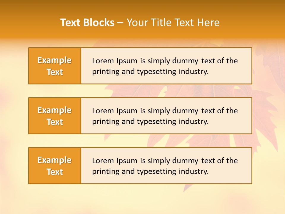 A Leaf Is Shown On A Yellow And Orange Background PowerPoint Template