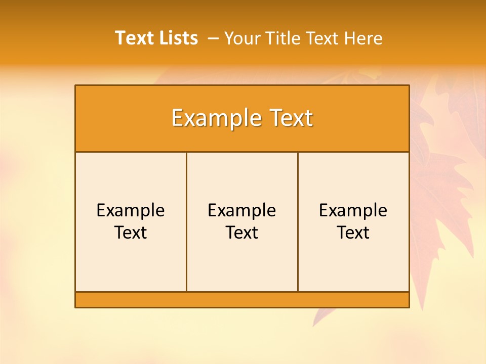 A Leaf Is Shown On A Yellow And Orange Background PowerPoint Template