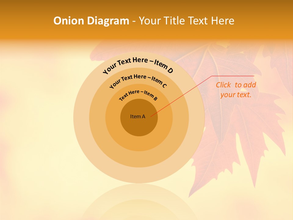 A Leaf Is Shown On A Yellow And Orange Background PowerPoint Template