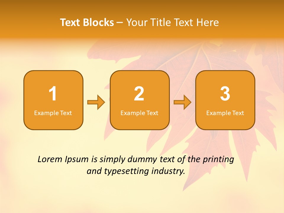 A Leaf Is Shown On A Yellow And Orange Background PowerPoint Template