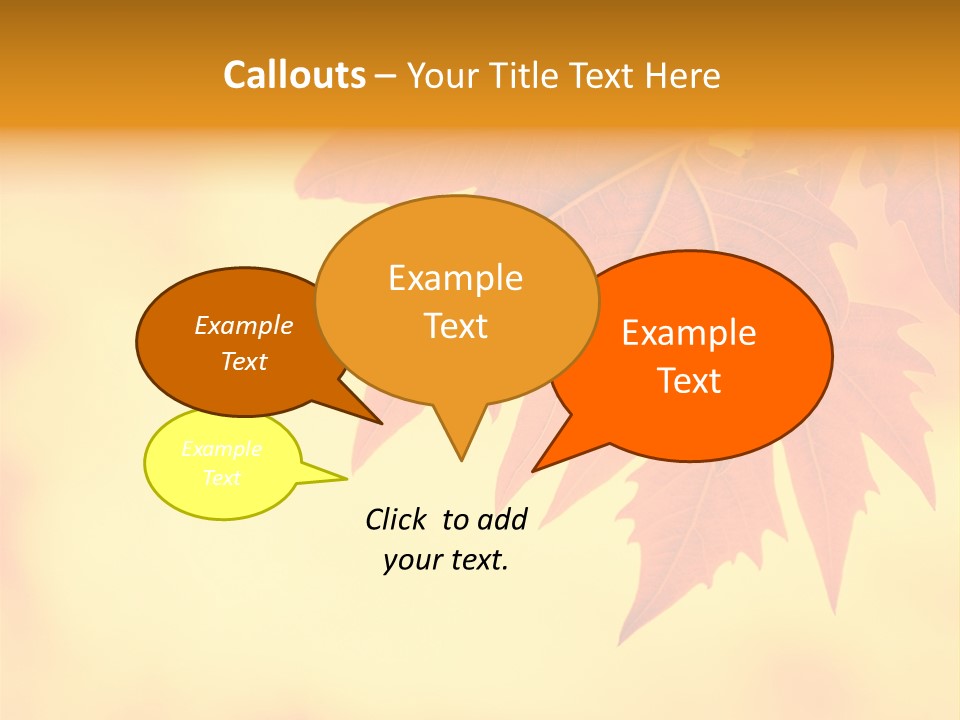A Leaf Is Shown On A Yellow And Orange Background PowerPoint Template