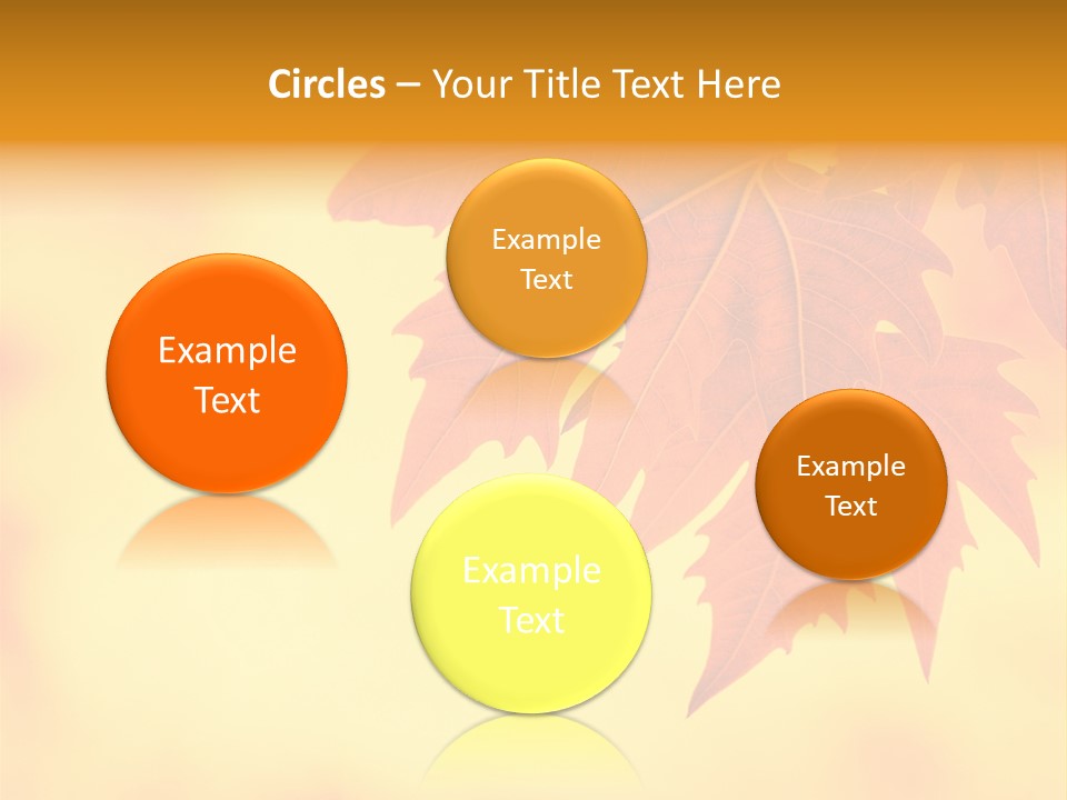 A Leaf Is Shown On A Yellow And Orange Background PowerPoint Template