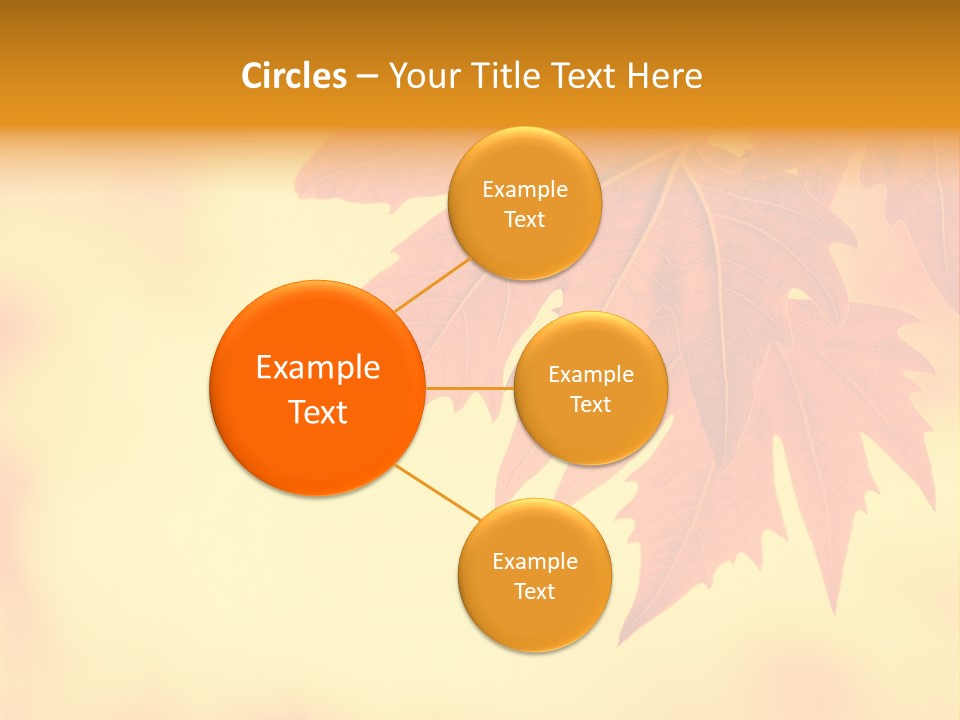 A Leaf Is Shown On A Yellow And Orange Background PowerPoint Template