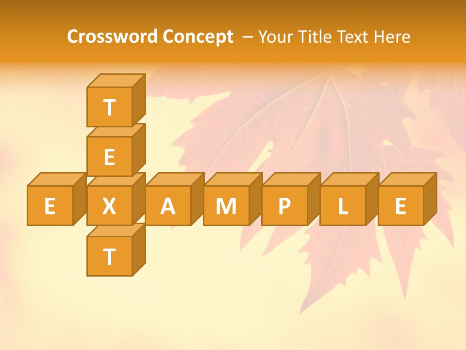 A Leaf Is Shown On A Yellow And Orange Background PowerPoint Template