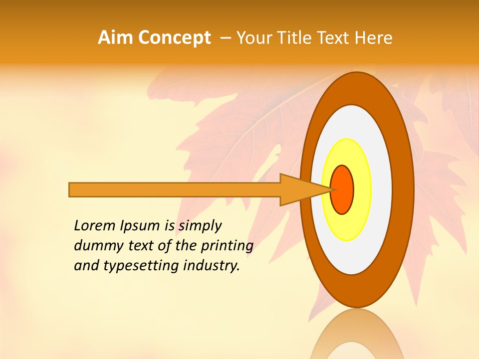 A Leaf Is Shown On A Yellow And Orange Background PowerPoint Template