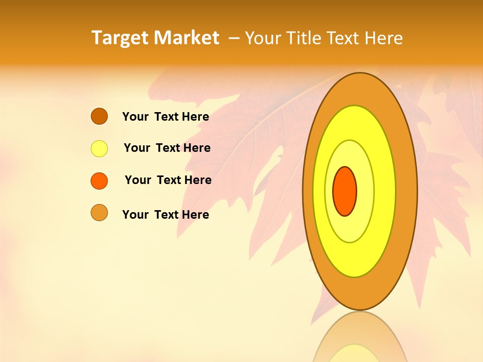 A Leaf Is Shown On A Yellow And Orange Background PowerPoint Template