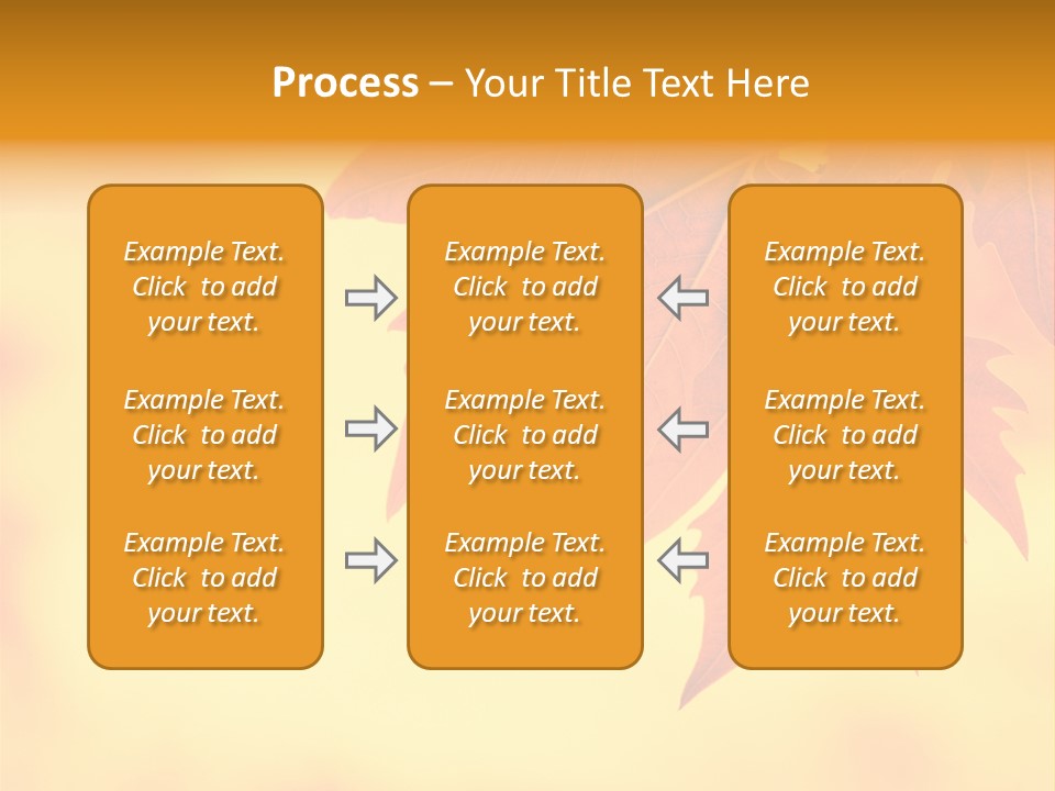 A Leaf Is Shown On A Yellow And Orange Background PowerPoint Template