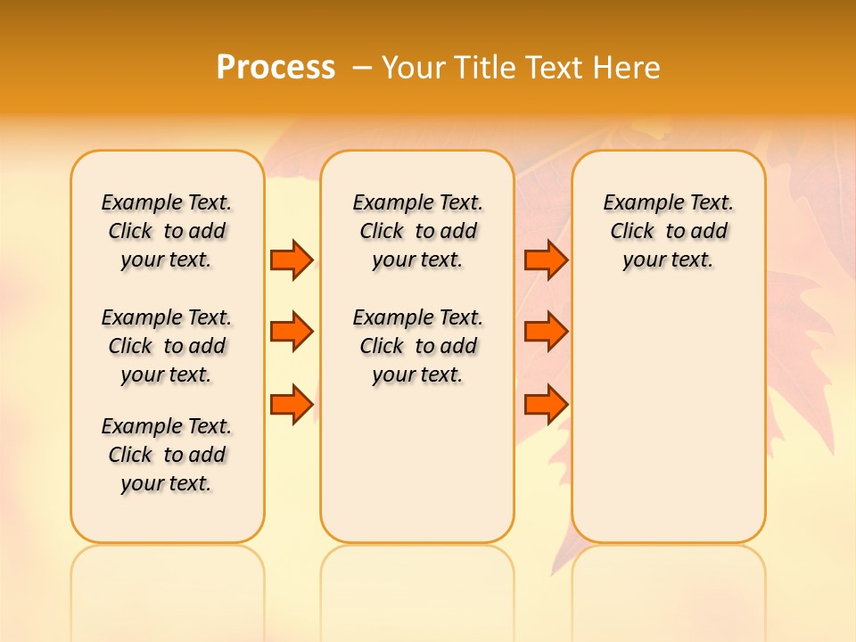 A Leaf Is Shown On A Yellow And Orange Background PowerPoint Template