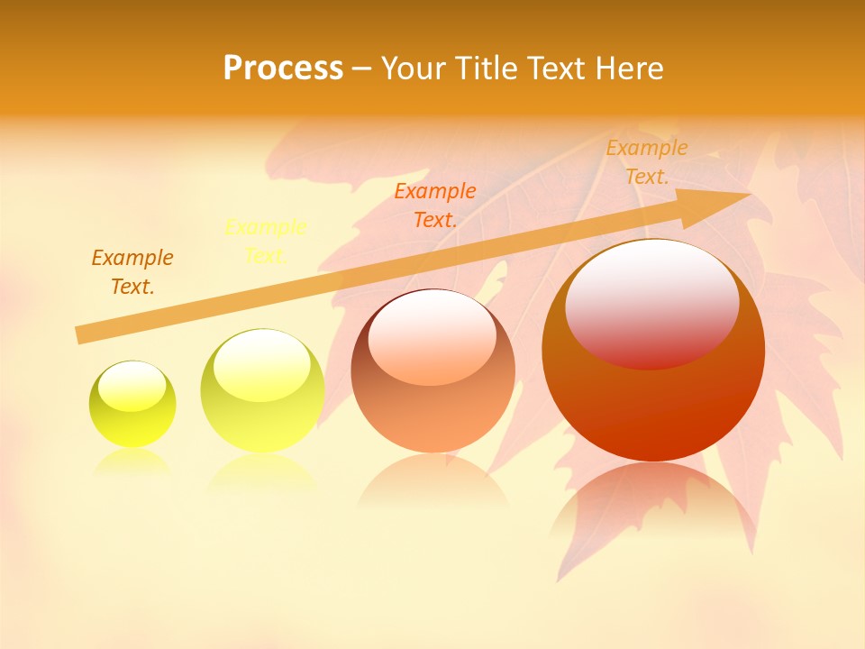 A Leaf Is Shown On A Yellow And Orange Background PowerPoint Template