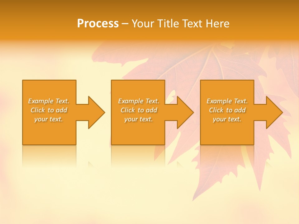A Leaf Is Shown On A Yellow And Orange Background PowerPoint Template