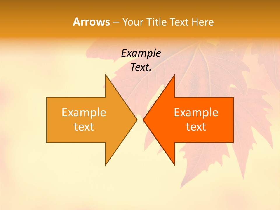A Leaf Is Shown On A Yellow And Orange Background PowerPoint Template