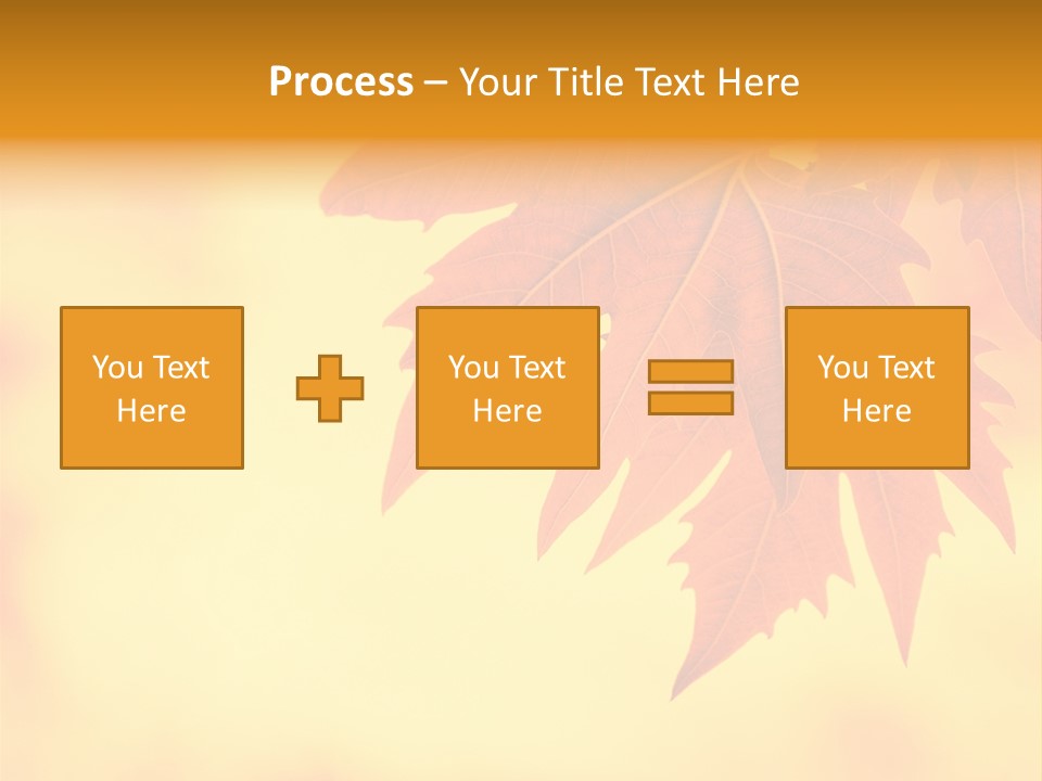 A Leaf Is Shown On A Yellow And Orange Background PowerPoint Template