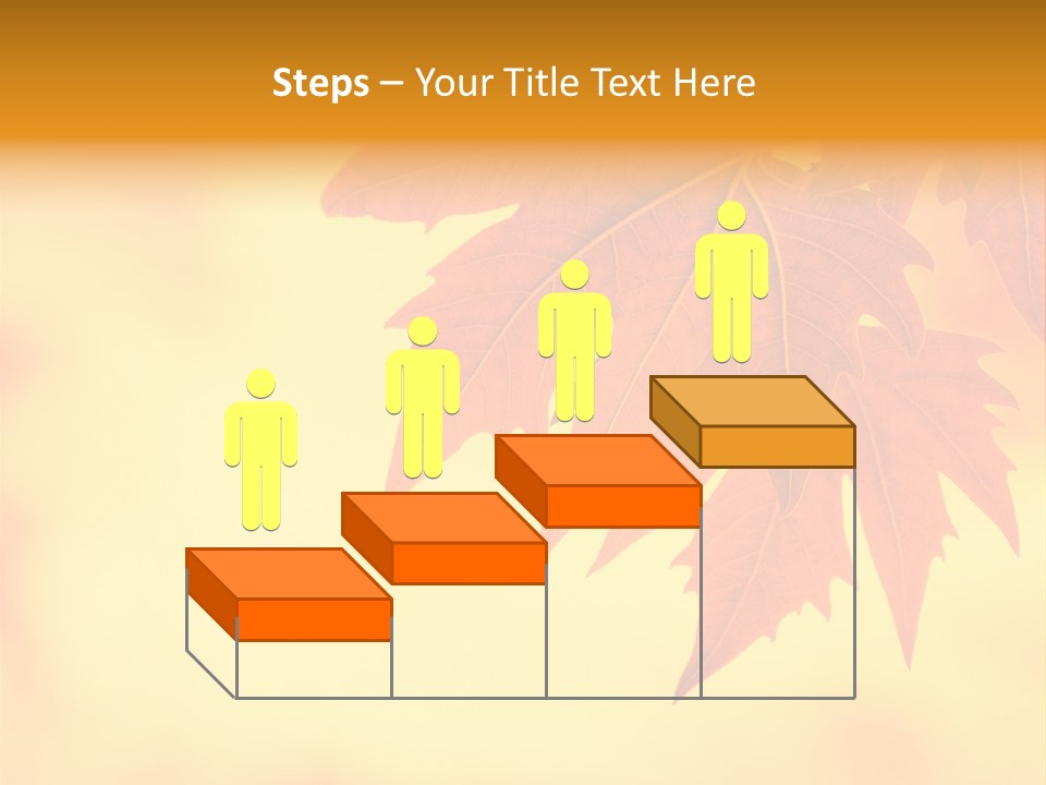 A Leaf Is Shown On A Yellow And Orange Background PowerPoint Template