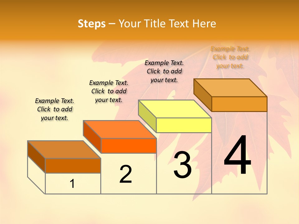 A Leaf Is Shown On A Yellow And Orange Background PowerPoint Template