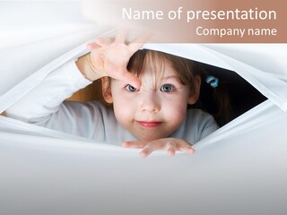 Schoolgirl Portrait Human PowerPoint Template