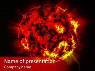 Burst Detonation Sun PowerPoint Template