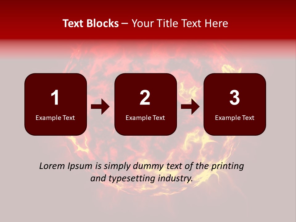 Burst Detonation Sun PowerPoint Template