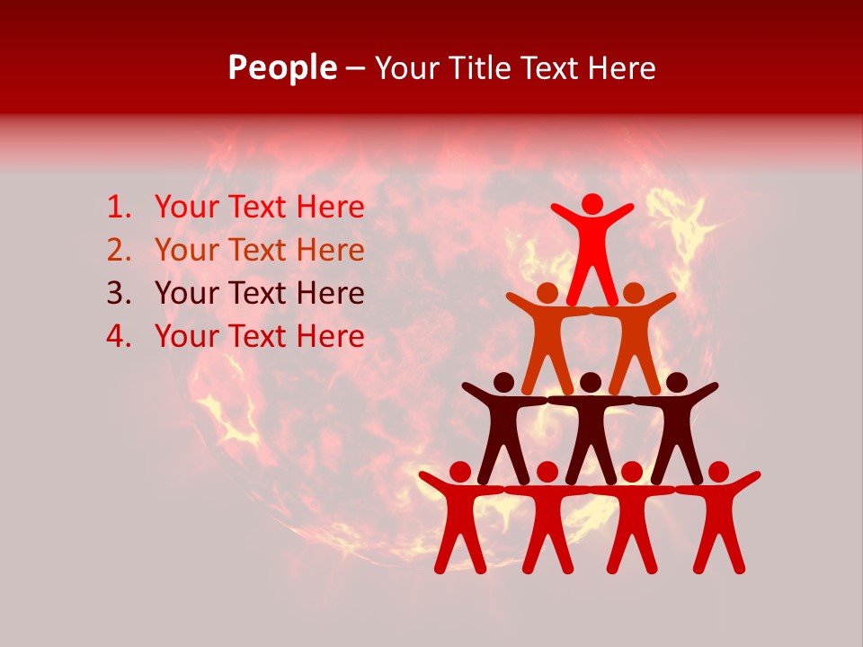 Burst Detonation Sun PowerPoint Template