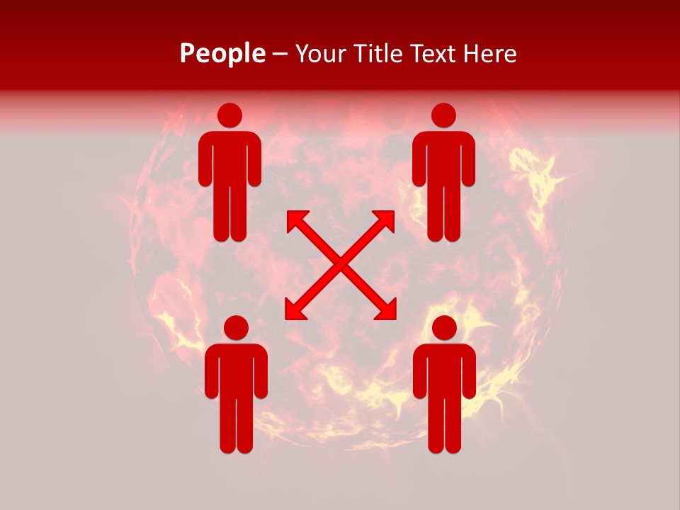 Burst Detonation Sun PowerPoint Template