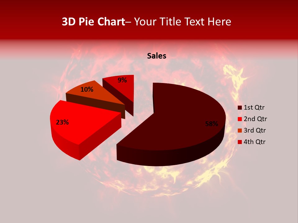 Burst Detonation Sun PowerPoint Template